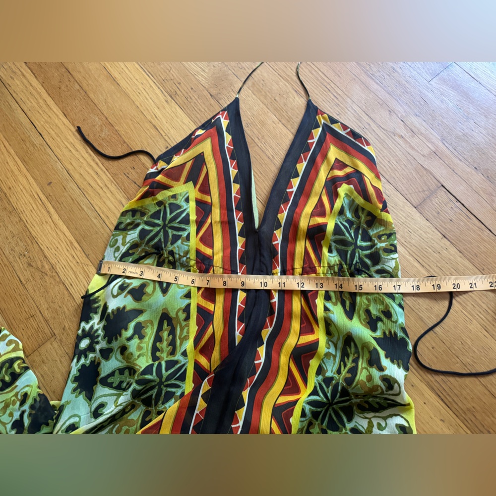 90s Vintage Nicole Miller Studio Silk Scarf Style Dress Sz 8 - Picture 7 of 9
